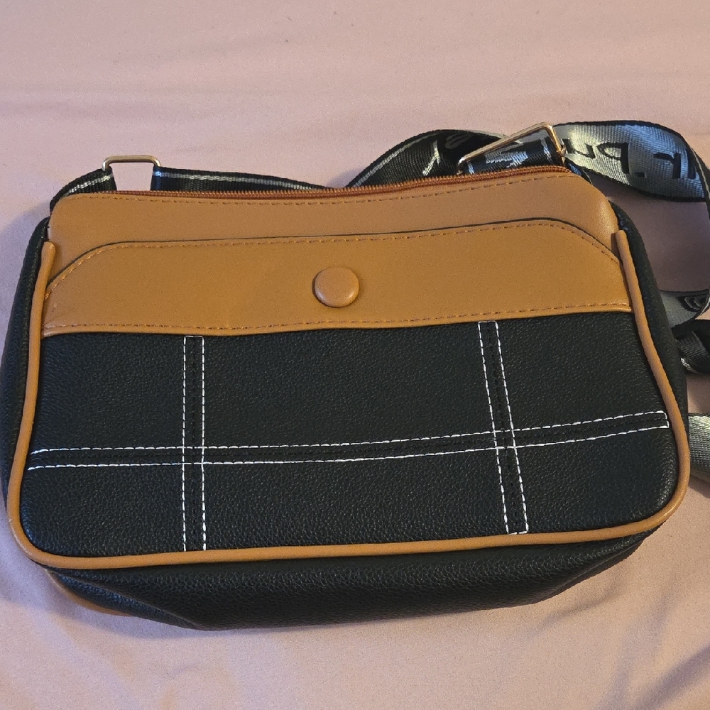 Black and Tan Crossbody Bag